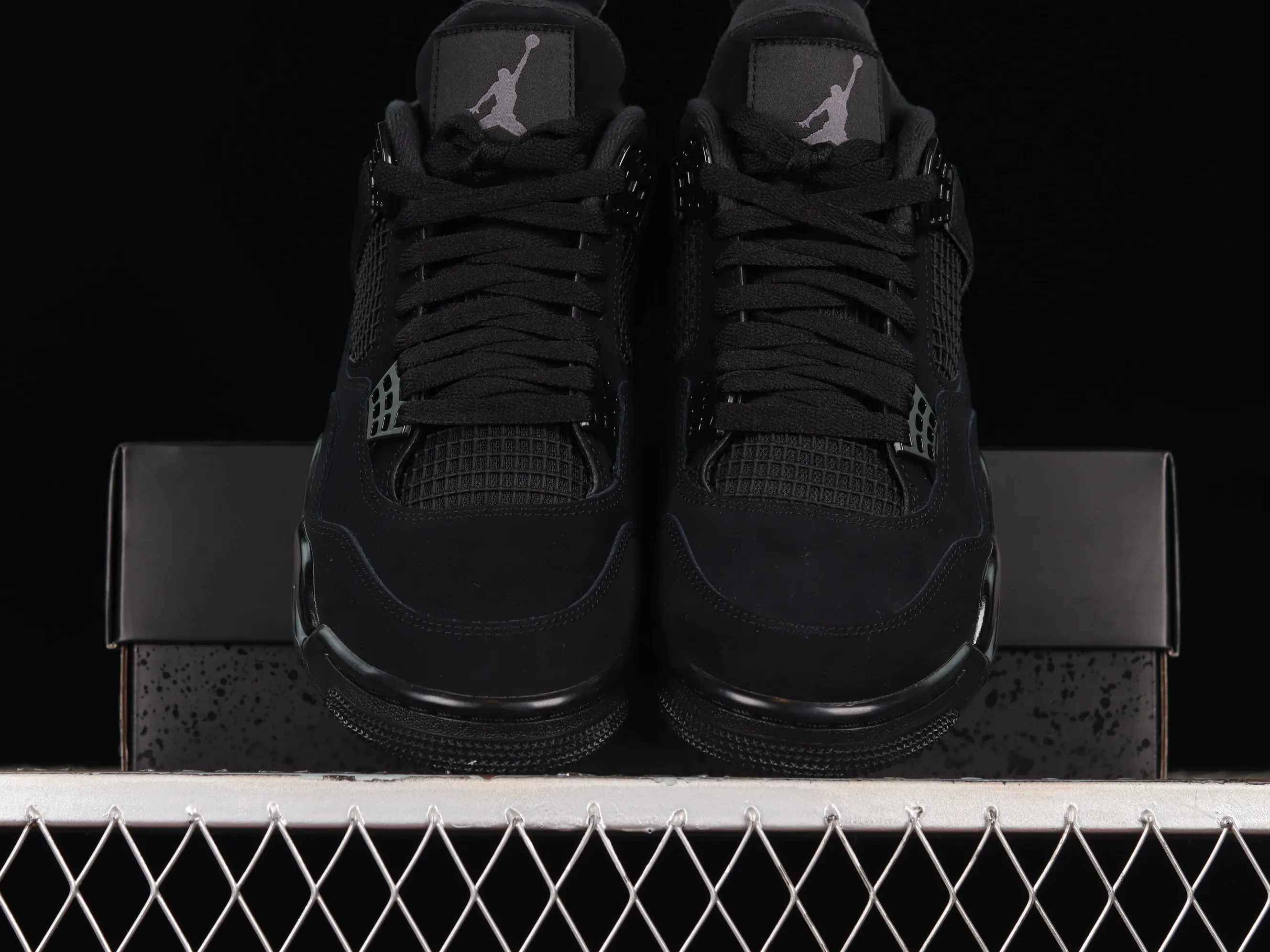 All categories Air Jordan Jordan series basketball shoes Air Jordan 4 LJR version Air Jordan 4 Retro "Black Cat" AJ4 Joe 4 Black Cat First layer frosted CU1110-010